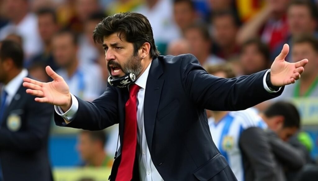 Diego Maradona as coach of Argentina during the 2010 World Cup in South Africa