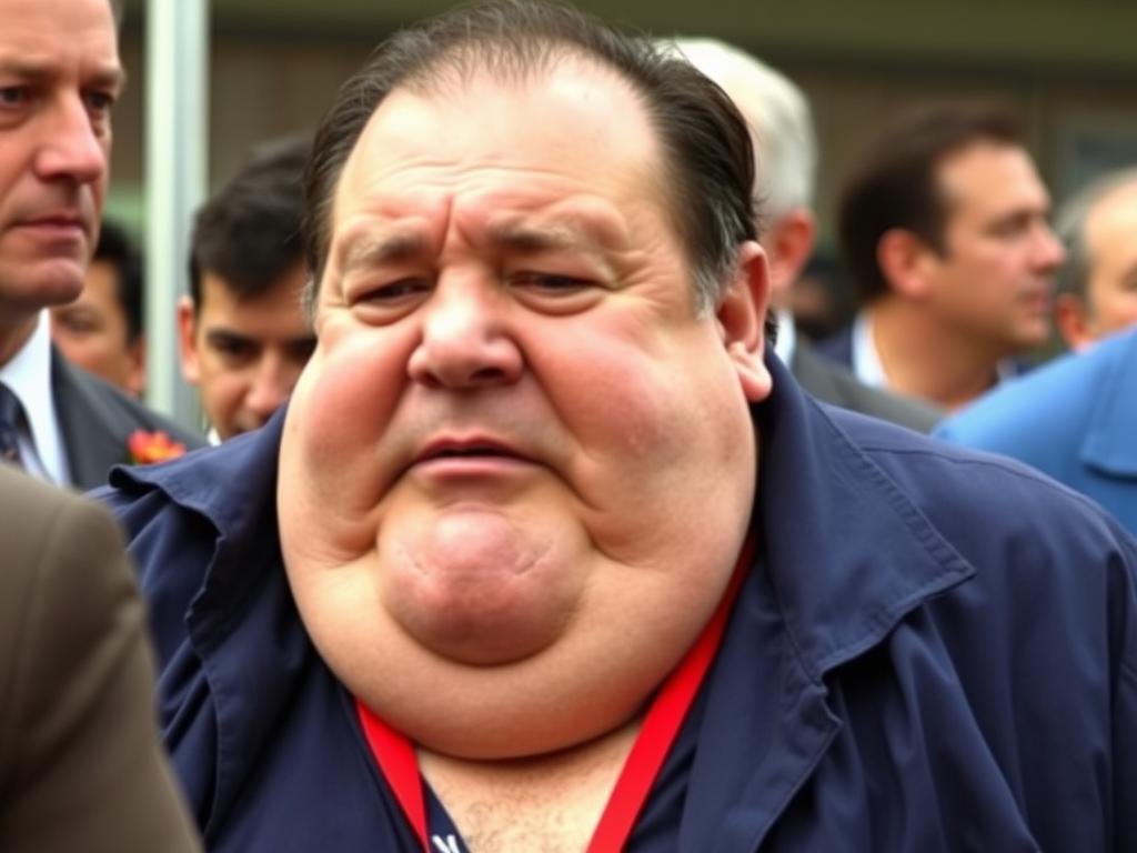 Diego Maradona struggling with weight and health issues in the early 2000s