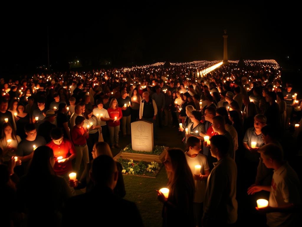 Candlelight vigil at Graceland during Elvis Week