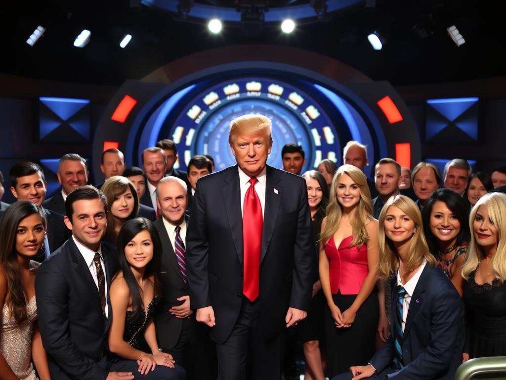 Donald Trump with Celebrity Apprentice contestants Donald Trump with Celebrity Apprentice contestants
