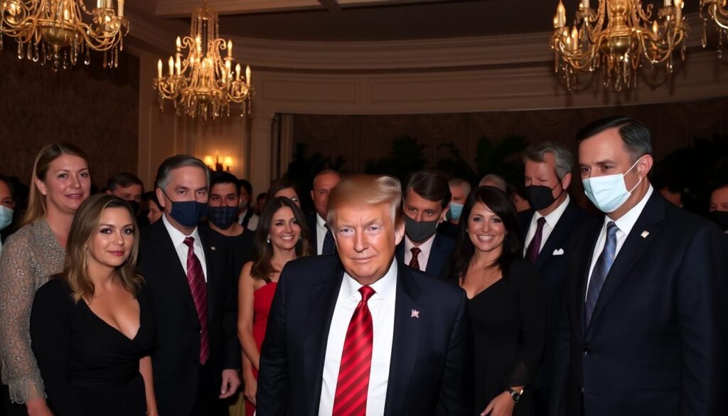 Donald Trump with supporters at Mar-a-Lago Donald Trump with supporters at Mar-a-Lago
