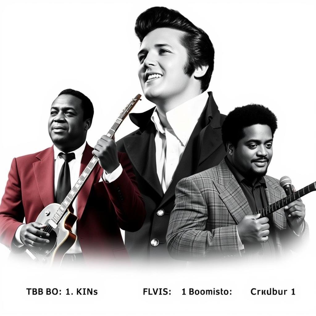 Elvis Presley with influential Black musicians who inspired him