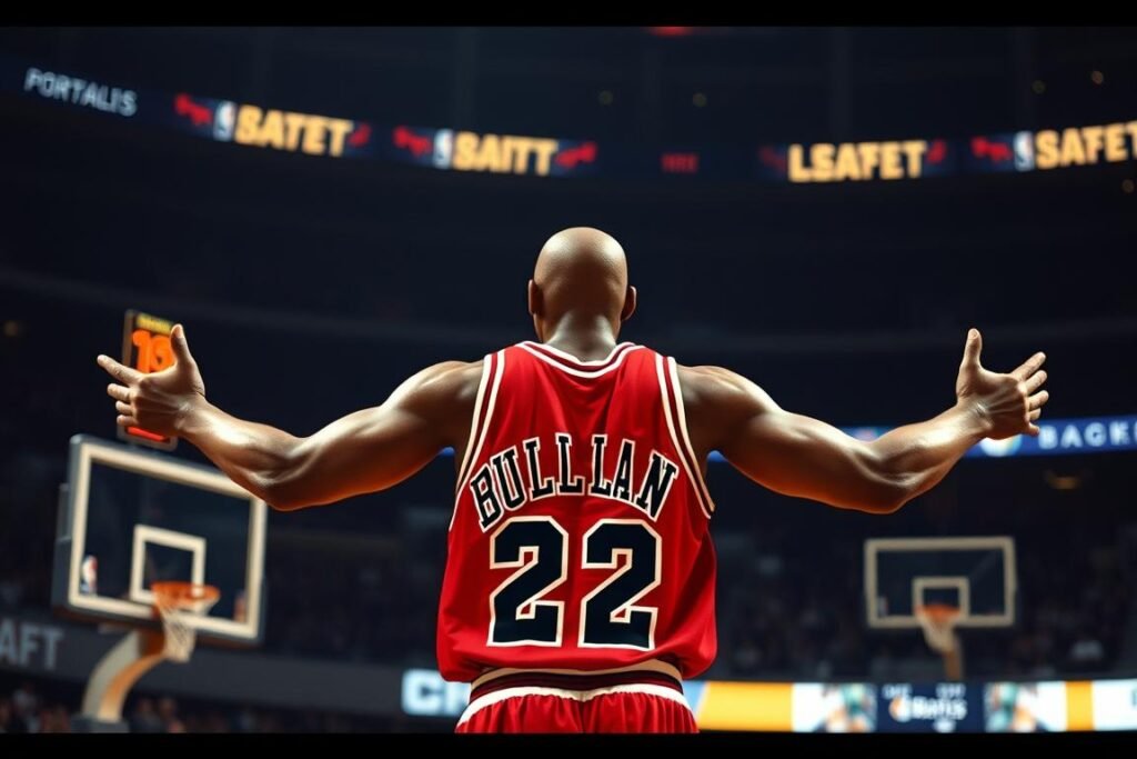 Michael Jordan's famous shrug after hitting six three-pointers in the 1992 NBA Finals, a defining Air to the Throne moment Michael Jordan's famous shrug after hitting six three-pointers in the 1992 NBA Finals, a defining Air to the Throne moment
