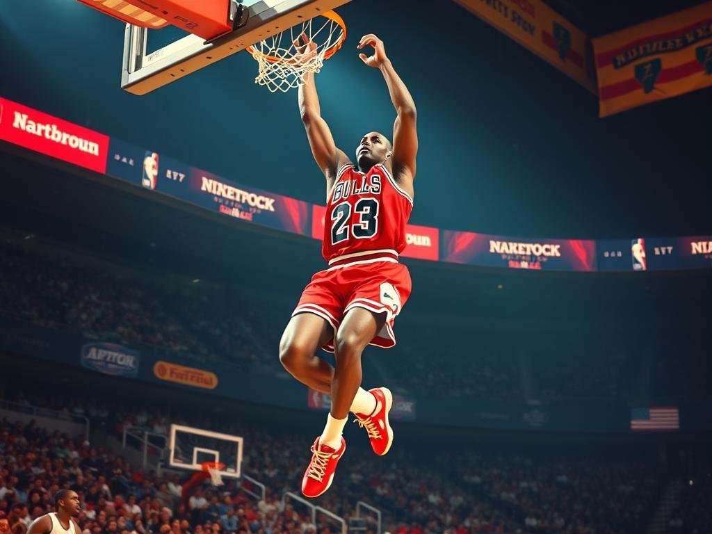 Rookie Michael Jordan in Chicago Bulls uniform, beginning his Air to the Throne NBA journey Rookie Michael Jordan in Chicago Bulls uniform, beginning his Air to the Throne NBA journey