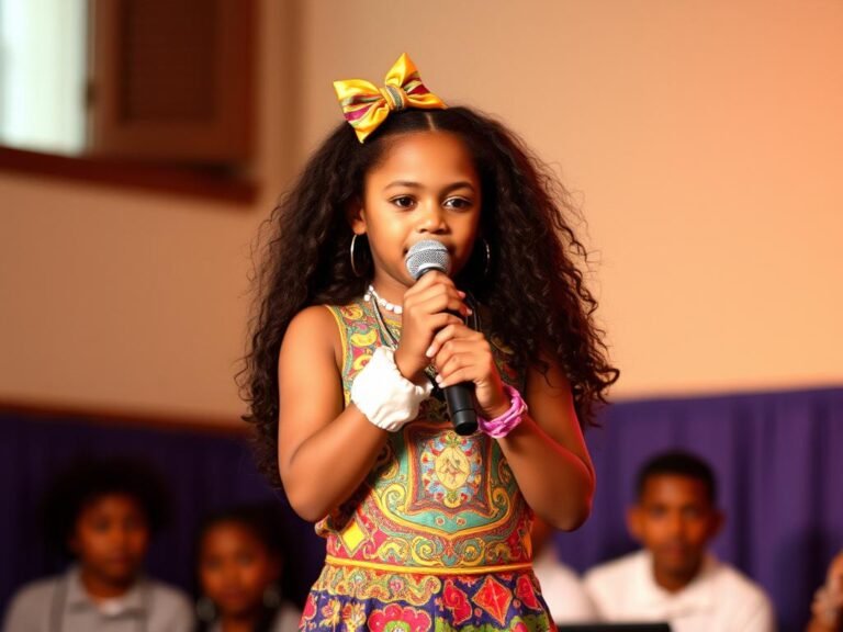 Young Beyoncé performing at a talent show in Houston