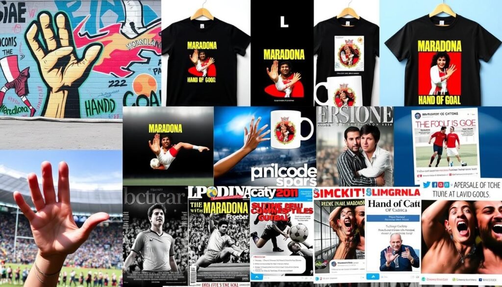 Cultural representations of the Hand of God in art, merchandise, and media