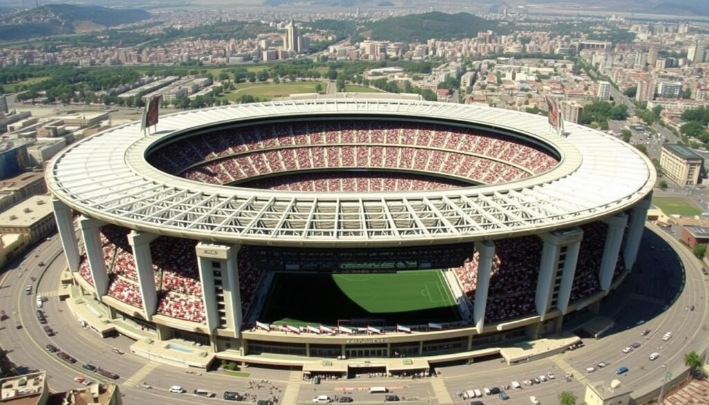 Estadio Azteca in Mexico City where the Argentina vs England 1986 World Cup match took place