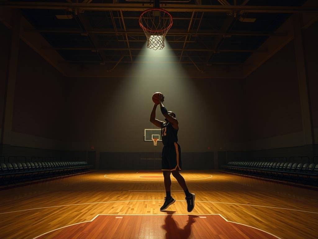 Kobe Bryant practicing alone in an empty gym Kobe Bryant practicing alone in an empty gym