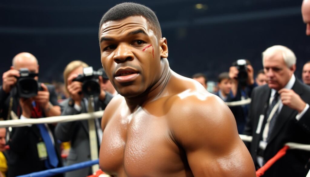 Mike Tyson after losing to Buster Douglas in 1990 Mike Tyson after losing to Buster Douglas in 1990