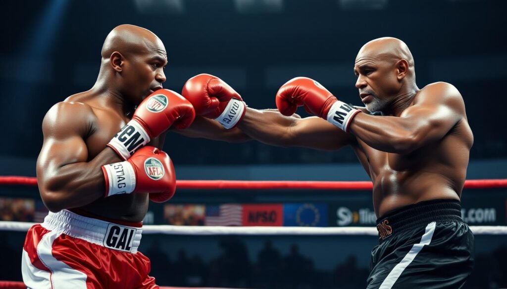 Mike Tyson's 2020 exhibition fight with Roy Jones Jr. Mike Tyson's 2020 exhibition fight with Roy Jones Jr.