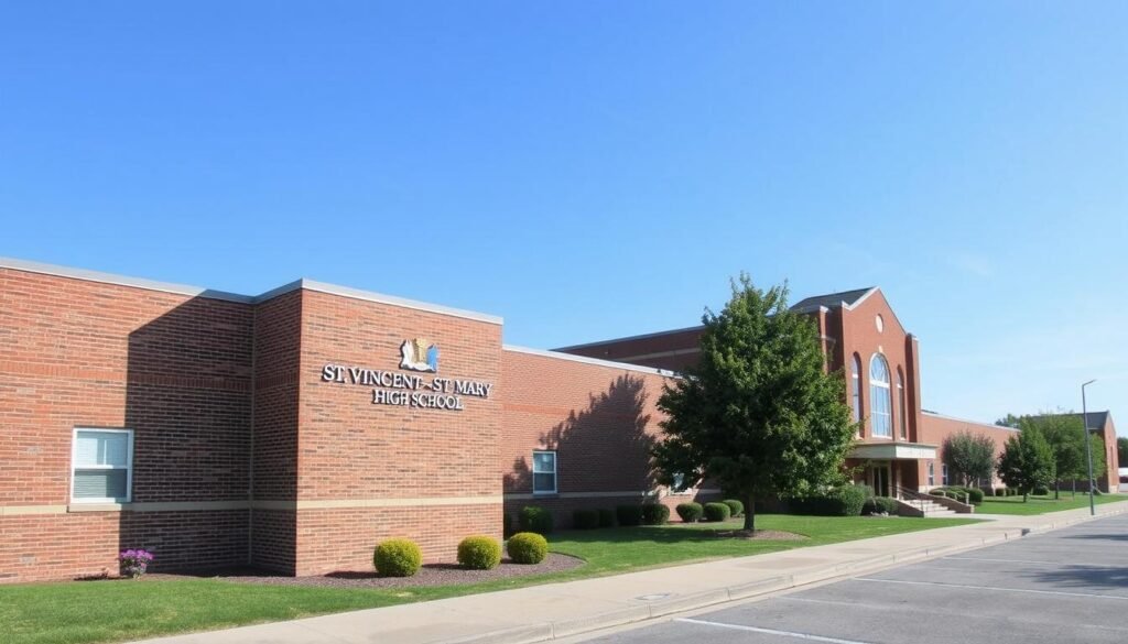 St. Vincent-St. Mary High School in Akron where LeBron James, the Kid From Akron, became a national sensation St. Vincent-St. Mary High School in Akron where LeBron James, the Kid From Akron, became a national sensation