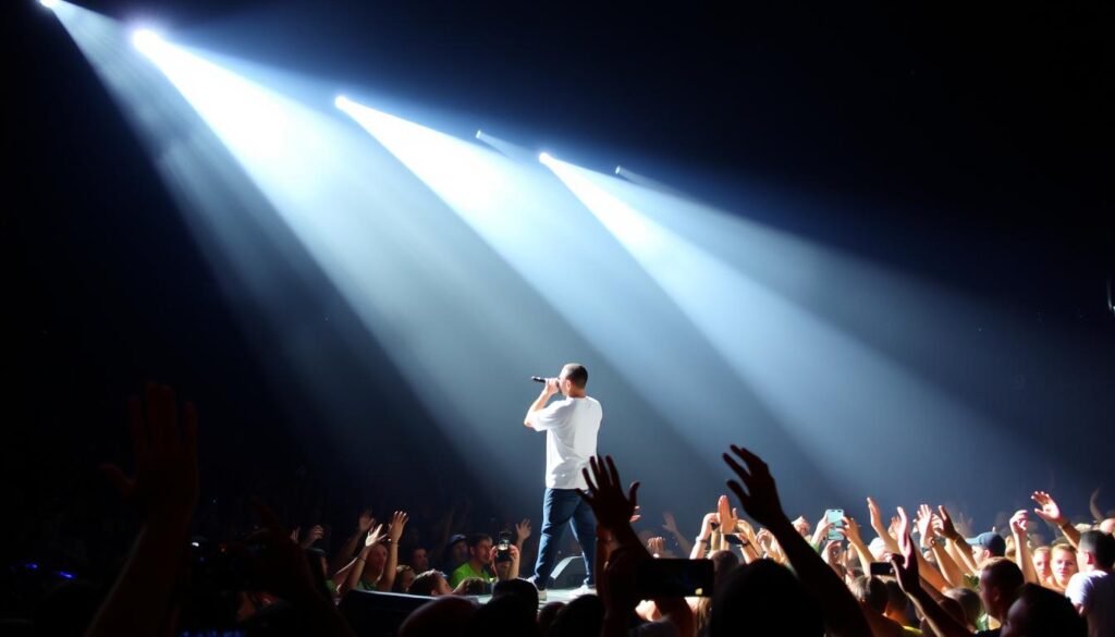 Drake performing during his breakthrough period, transitioning from Degrassi to global domination