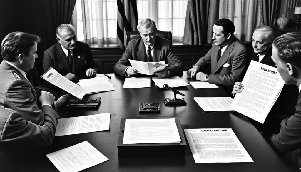 Franklin D. Roosevelt Leading Through Crisis - FDR working with advisors on both immediate crisis response and long-term planning