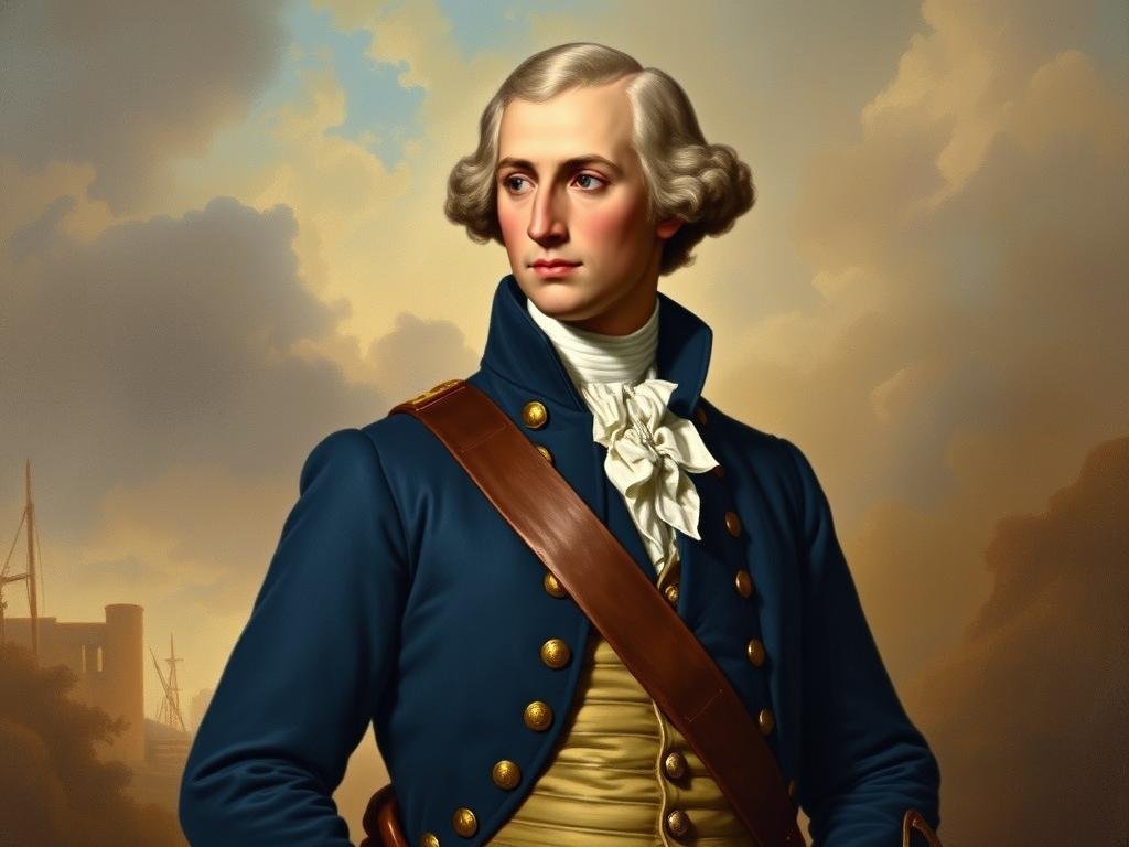 George Washington in his French and Indian War uniform