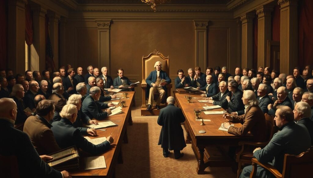George Washington presiding over the Constitutional Convention