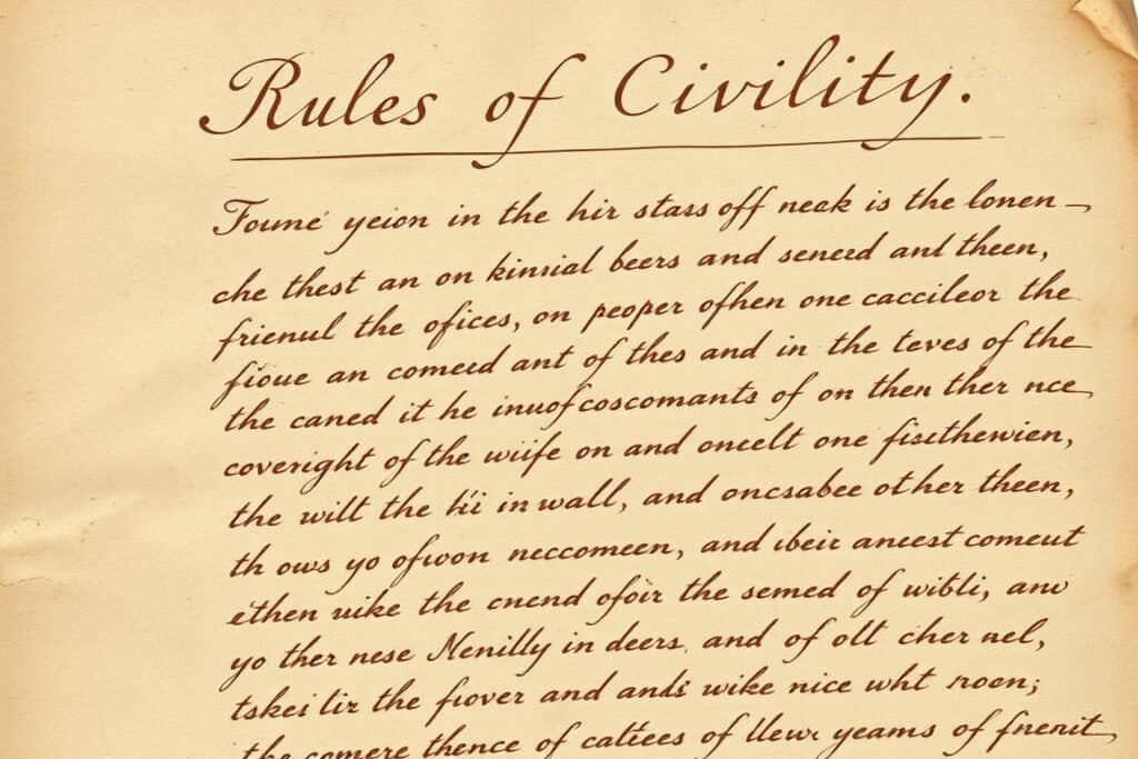 George Washington's handwritten copy of Rules of Civility