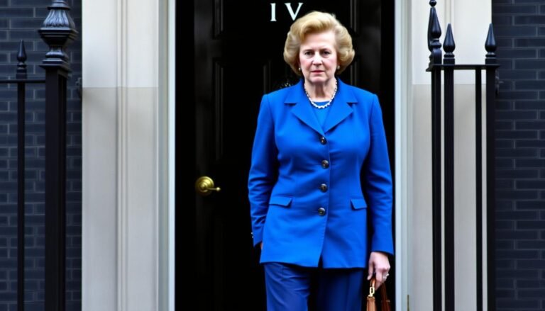 Margaret Thatcher – The Iron Lady standing at the door of 10 Downing Street after becoming Prime Minister in 1979