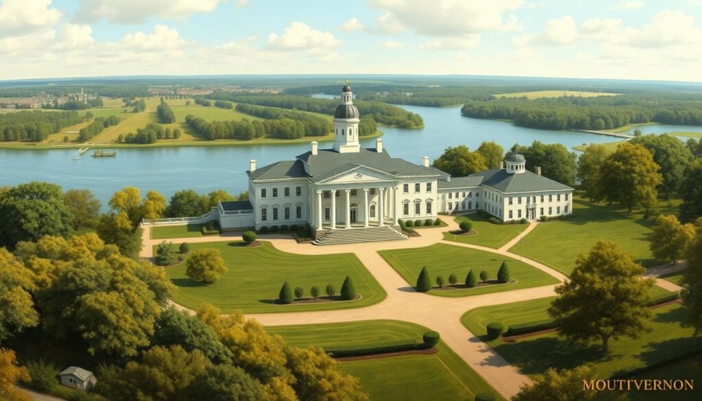 Mount Vernon estate overlooking the Potomac River