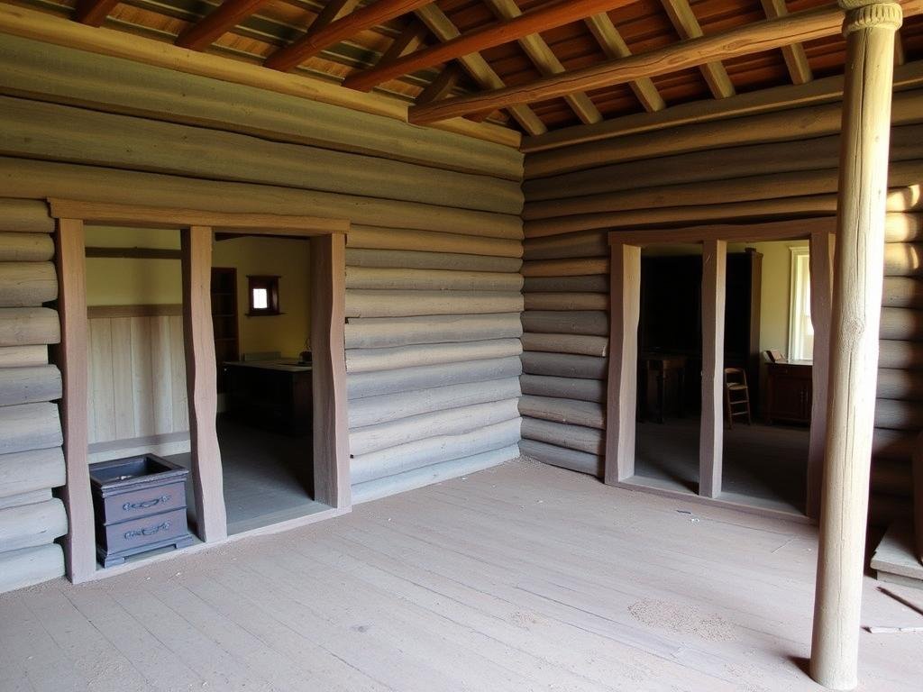 Reconstructed slave quarters at Mount Vernon