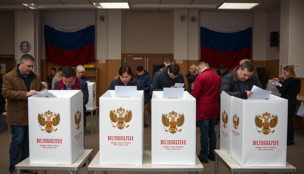 Russian election polling station