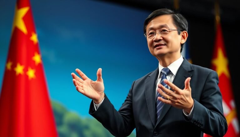 Jack Ma speaking at a conference about the Chinese Dream