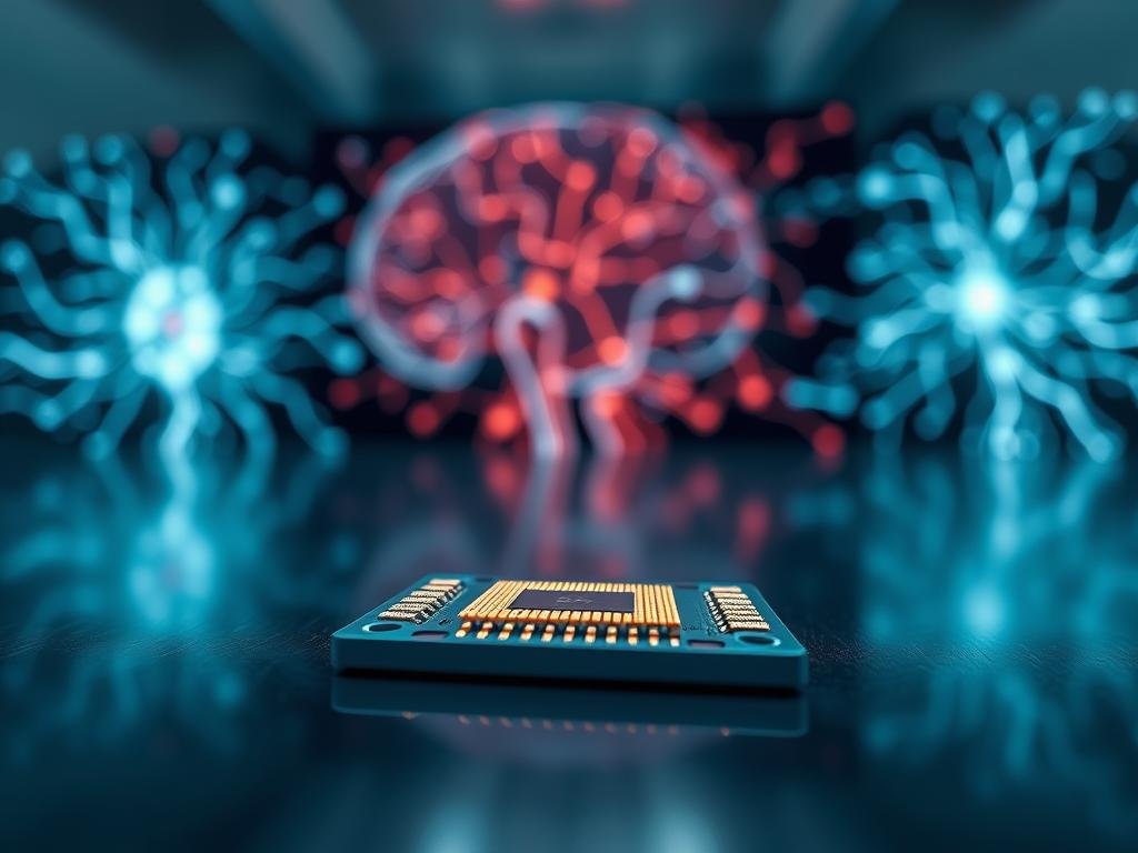 Neuralink brain-computer interface chip, illustrating Elon Musk's mad genius approach to neurotechnology