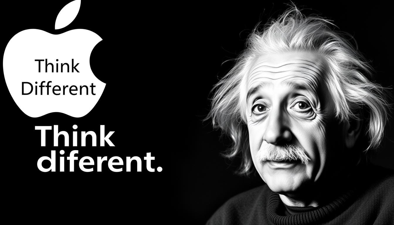 Original Think Different advertisement featuring Albert Einstein