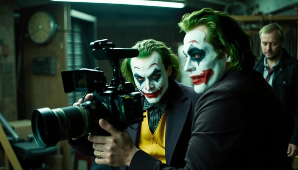Heath Ledger directing the Joker's hostage videos for his Heath Ledger Joker role