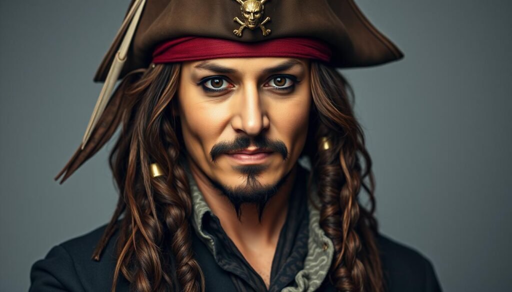 Johnny Depp as Captain Jack Sparrow, the role that defined his career paradox