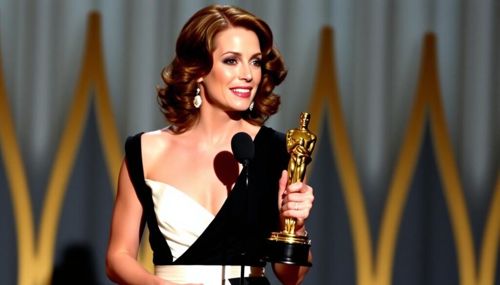 Julia Roberts accepting her Academy Award for Erin Brockovich, America's Sweetheart