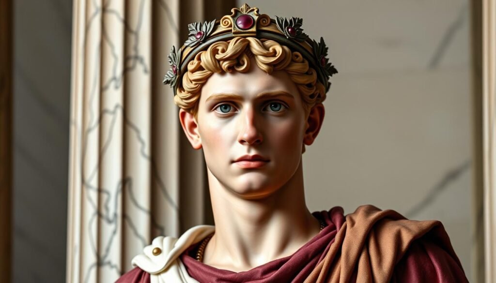 Augustus Caesar, who rose to power following Julius Caesar's betrayal