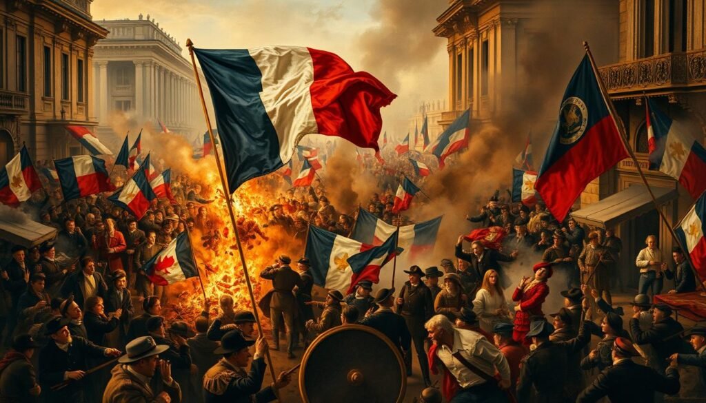 Scene from the French Revolution showing political upheaval that created conditions for Napoleon's rise
