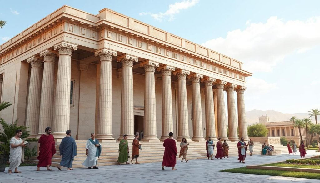 The Library of Alexandria, one of the greatest achievements of the Hellenistic era