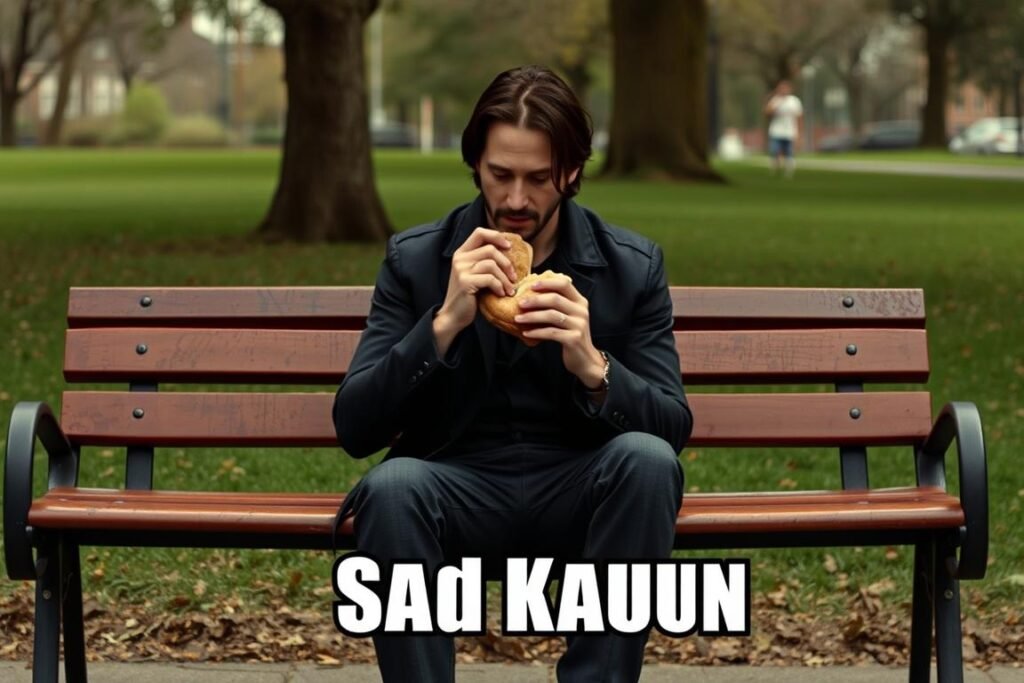 The famous 'Sad Keanu' meme that humanized the actor and became an internet phenomenon