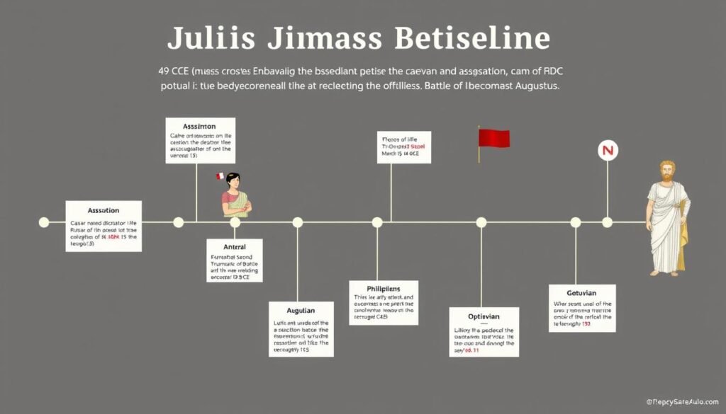 Timeline of events surrounding Julius Caesar's betrayal and assassination