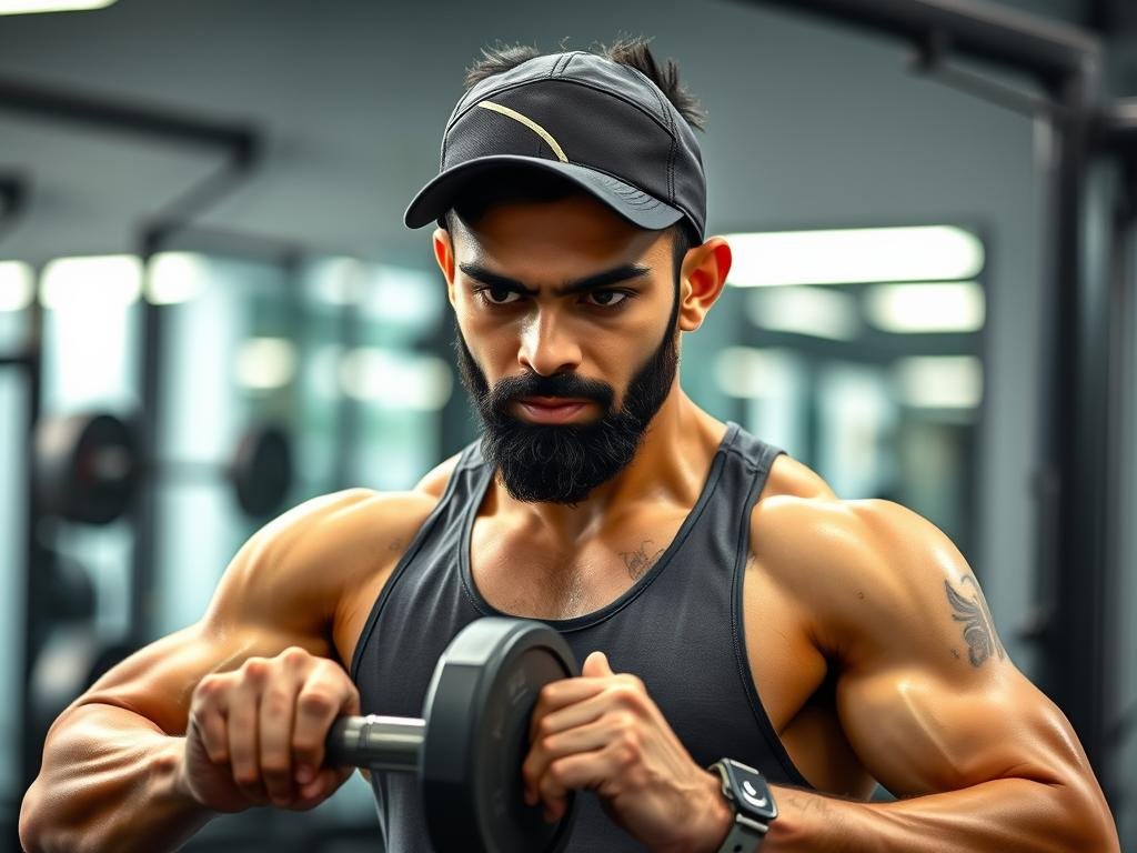 Virat Kohli during an intense fitness training session