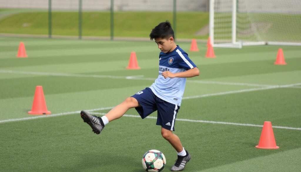 Cristiano Ronaldo Jr. training at Al-Nassr youth academy