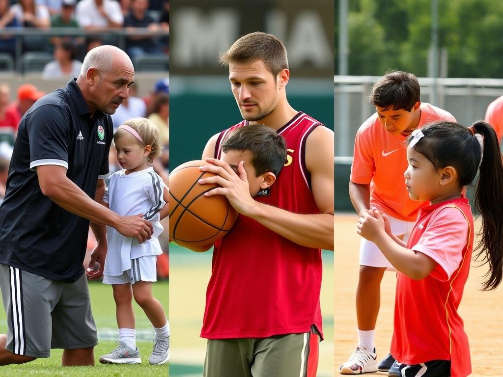 Different parenting approaches of famous athletes with their children in sports