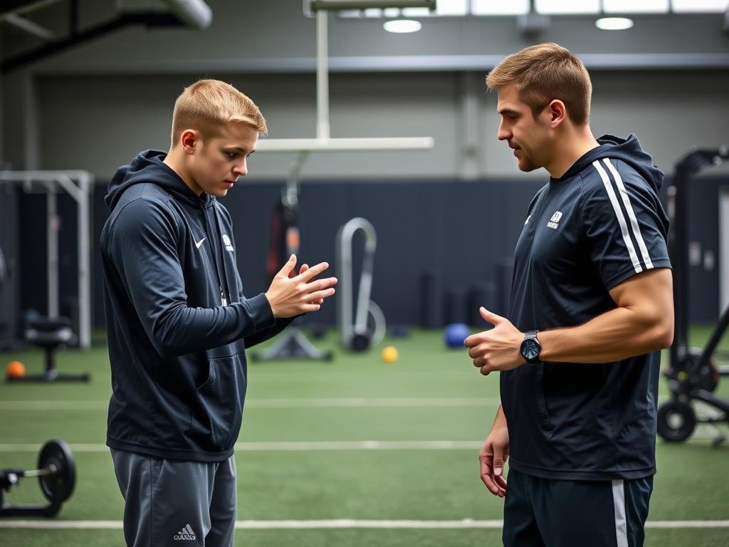Young Cristiano Ronaldo Jr. receiving personalized coaching at a professional training facility